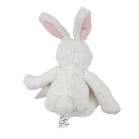 Hallmark White Plush Bunny Bow Pastel Polka Dots 8 in Stuffed Animal Vintage - Picture 2 of 10